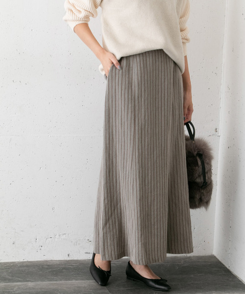 URBAN RESEARCH ROSSO(アーバンリサーチロッソ)の「ウールリネンヘリンボンスカート∴(スカート・レディース・ベージュ/グレー・36/38)」の3枚目の写真