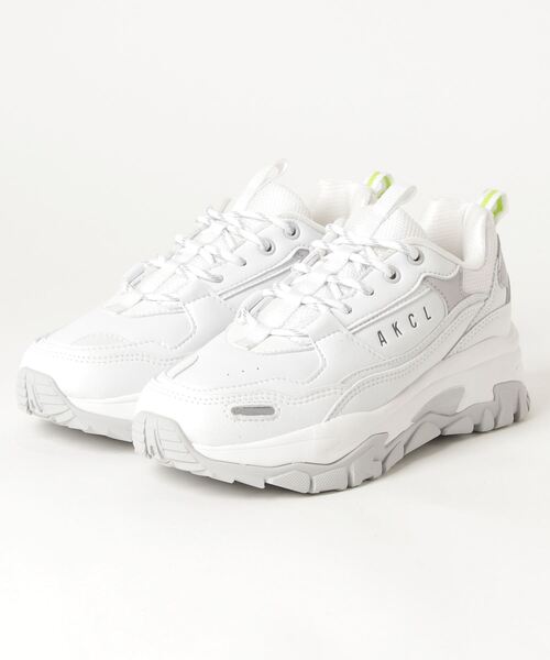 AKIII CLASSIC（アキクラシック）の「AKIII CLASSIC/アキ クラシック  メンズ レディース URBANTRACKER アーバントラッカー 厚底 スニーカー 韓国発 AKC-0003（スニーカー・レディース・ブラック/クリーム/ホワイト×グレー/ホワイト系その他2/ホワイト系その他3/ブラック系その他/ホワイト×レッド/ホワイト系その他4/ネイビー/グレー系その他/ブラック×ホワイト/シルバー/パープル系その他/ホワイト×ピンク/グレー×ホワイト/ホワイト系その他5/グレー×サックスブルー/ホワイト×ブルー/ブラウン系その他/ベージュ系その他/ホワイト系その他6/ホワイト系その他7/ベージュ系その他2/ベージュ系その他3・23.5cm/24.5cm/23.0cm/24.0cm/25.0cm/26.5cm/27.5cm/27.0cm/28.0cm/26.0cm/25.5cm）」の6枚目の写真