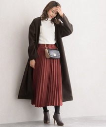 スエードタッチロングプリーツスカート