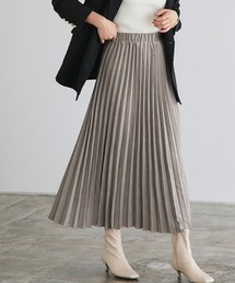 Pierrot（ピエロ）の「スエードタッチロングプリーツスカート（スカート）」
