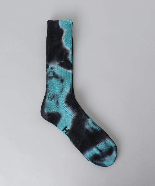 H BEAUTY&YOUTH UNITED ARROWS(エイチビューティーアンドユースユナイテッドアローズ)の「<H>TIE DYE MOTIF RIB SOCKS/ソックス(ソックス/靴下・メンズ・その他1/その他2・FREE)」の2枚目の写真