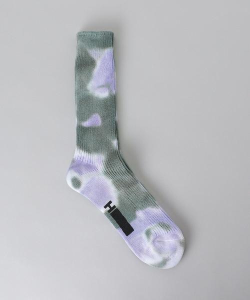 H BEAUTY&YOUTH UNITED ARROWS(エイチビューティーアンドユースユナイテッドアローズ)の「<H>TIE DYE MOTIF RIB SOCKS/ソックス(ソックス/靴下・メンズ・その他1/その他2・FREE)」の1枚目の写真