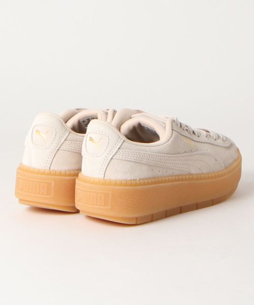 puma suede platform yellow
