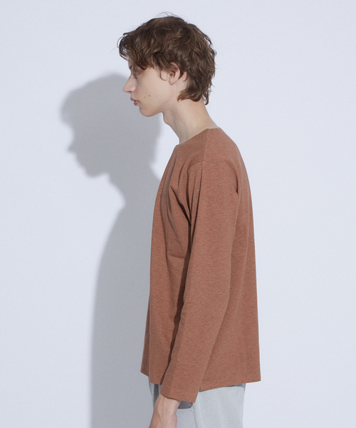 ABAHOUSE（アバハウス）の「【ノンストレス】 圧着クルーロングＴシャツ（Tシャツ/カットソー・メンズ・ホワイト/ダークネイビー/ネイビー/オレンジ・44/46/48）」の13枚目の写真