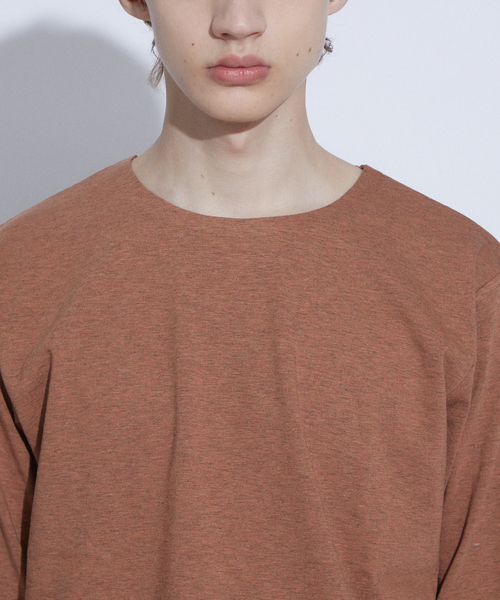 ABAHOUSE（アバハウス）の「【ノンストレス】 圧着クルーロングＴシャツ（Tシャツ/カットソー・メンズ・ホワイト/ダークネイビー/ネイビー/オレンジ・44/46/48）」の15枚目の写真