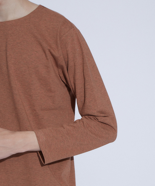 ABAHOUSE（アバハウス）の「【ノンストレス】 圧着クルーロングＴシャツ（Tシャツ/カットソー・メンズ・ホワイト/ダークネイビー/ネイビー/オレンジ・44/46/48）」の16枚目の写真