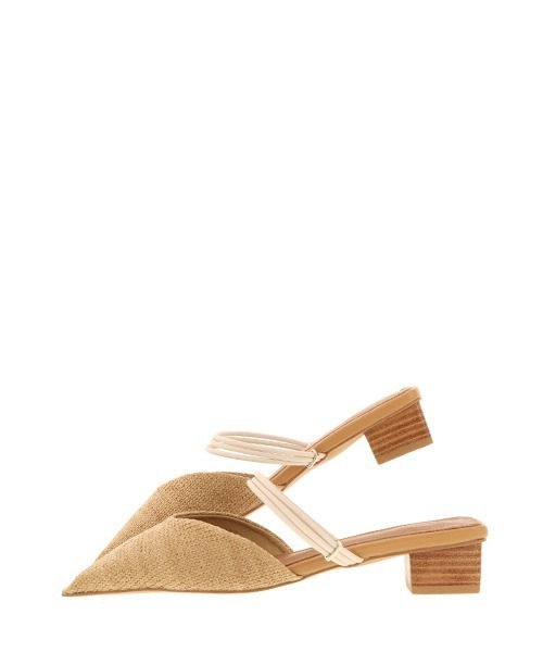 RANDA（ランダ）の「ソフトスクエアトゥミュールシューズ（パンプス・レディース・ブラック/ベージュ/ブラウン・LL/M/L/S）」の9枚目の写真