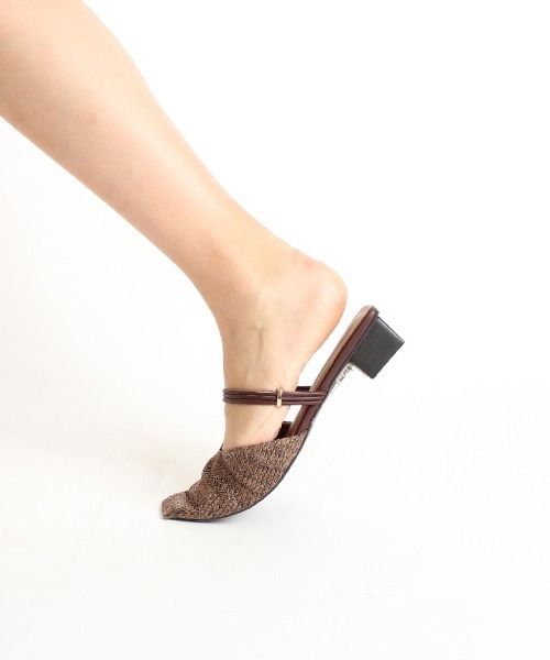 RANDA（ランダ）の「ソフトスクエアトゥミュールシューズ（パンプス・レディース・ブラック/ベージュ/ブラウン・LL/M/L/S）」の10枚目の写真