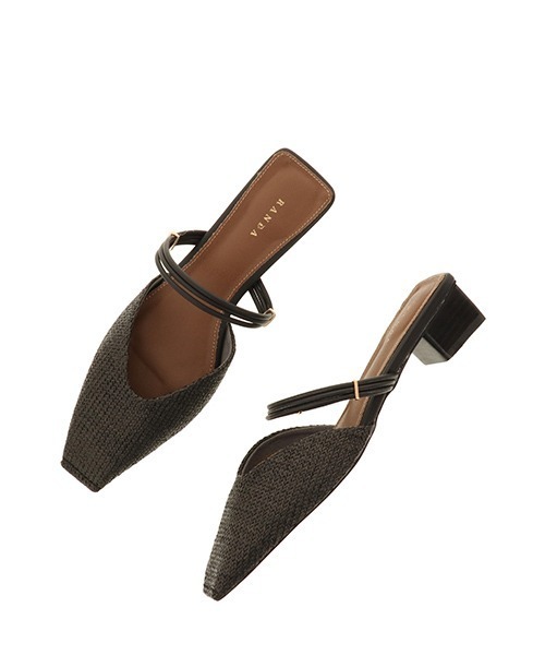 RANDA（ランダ）の「ソフトスクエアトゥミュールシューズ（パンプス・レディース・ブラック/ベージュ/ブラウン・LL/M/L/S）」の11枚目の写真