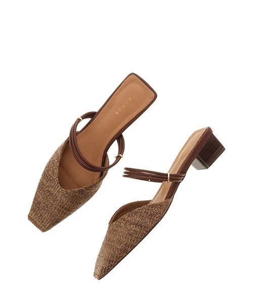 RANDA（ランダ）の「ソフトスクエアトゥミュールシューズ（パンプス・レディース・ブラック/ベージュ/ブラウン・LL/M/L/S）」の12枚目の写真