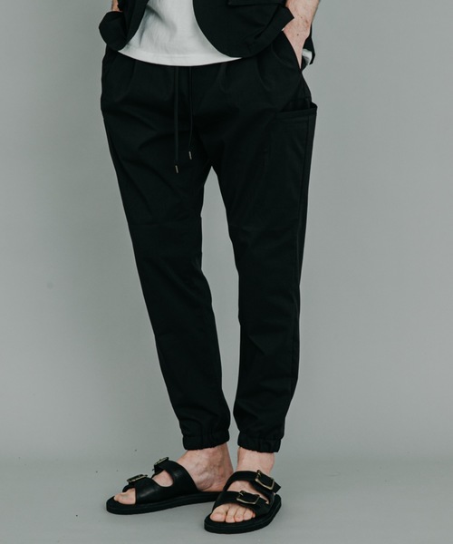 MR.OLIVE（ミスターオリーブ）の「【セットアップ対応】クールマックス リップストップ/ 2プリーツ ジョガーパンツ(イージーパンツ)（その他パンツ・メンズ・ネイビー/ベージュ/ブラック・LARGE/SMALL/MEDIUM）」の2枚目の写真