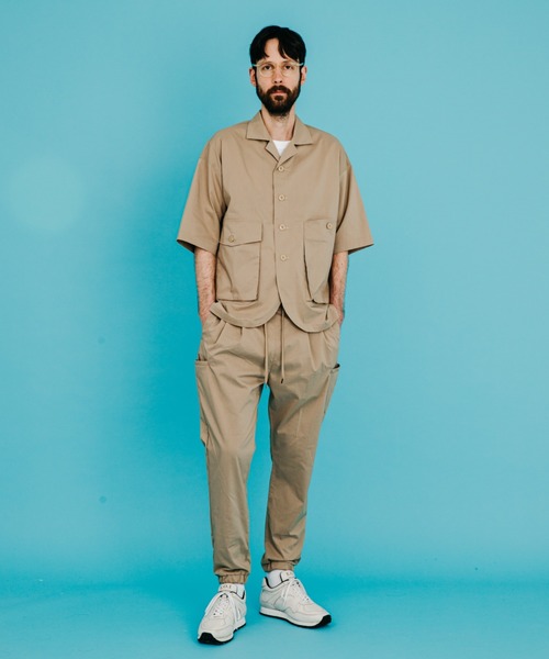 MR.OLIVE（ミスターオリーブ）の「【セットアップ対応】クールマックス リップストップ/ 2プリーツ ジョガーパンツ(イージーパンツ)（その他パンツ・メンズ・ネイビー/ベージュ/ブラック・LARGE/SMALL/MEDIUM）」の13枚目の写真