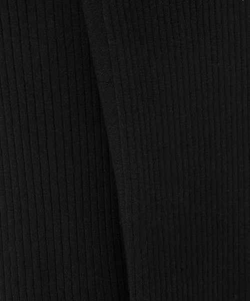 AZUL by moussy（アズールバイマウジー）の「WRAP TIGHT KNIT SKIRT/ダブルラップタイトニットスカート（スカート・レディース・ブラック/カーキ・SMALL/MEDIUM）」の10枚目の写真