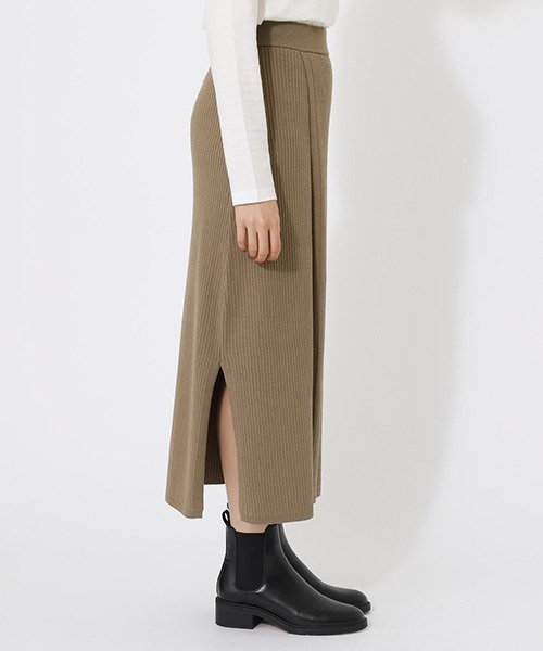 AZUL by moussy（アズールバイマウジー）の「WRAP TIGHT KNIT SKIRT/ダブルラップタイトニットスカート（スカート・レディース・ブラック/カーキ・SMALL/MEDIUM）」の14枚目の写真