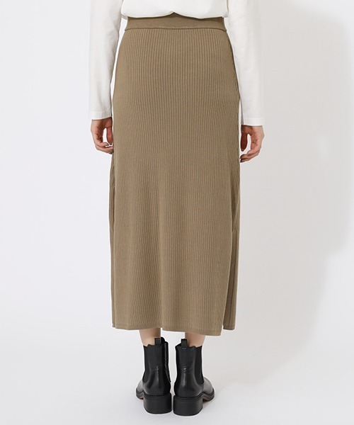 AZUL by moussy（アズールバイマウジー）の「WRAP TIGHT KNIT SKIRT/ダブルラップタイトニットスカート（スカート・レディース・ブラック/カーキ・SMALL/MEDIUM）」の15枚目の写真