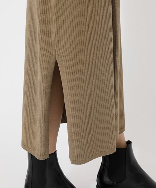 AZUL by moussy（アズールバイマウジー）の「WRAP TIGHT KNIT SKIRT/ダブルラップタイトニットスカート（スカート・レディース・ブラック/カーキ・SMALL/MEDIUM）」の17枚目の写真