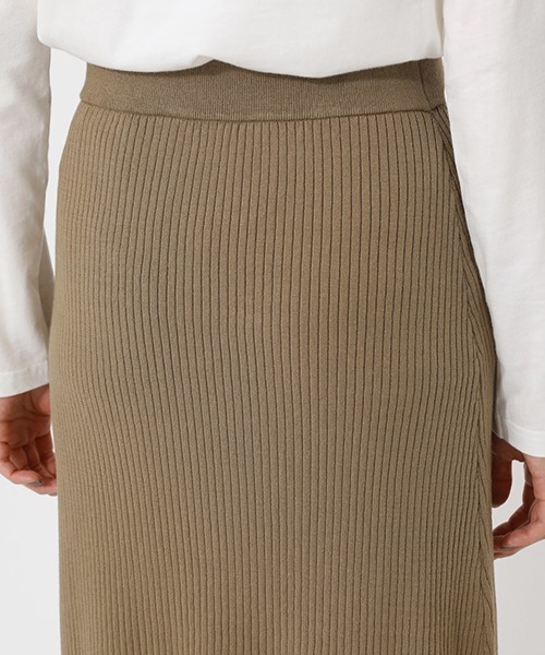 AZUL by moussy（アズールバイマウジー）の「WRAP TIGHT KNIT SKIRT/ダブルラップタイトニットスカート（スカート・レディース・ブラック/カーキ・SMALL/MEDIUM）」の18枚目の写真
