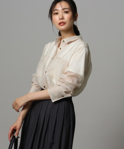 セール 洗える ボイルワッシャーシアーシャツ シャツ ブラウス Untitled アンタイトル のファッション通販 Zozotown