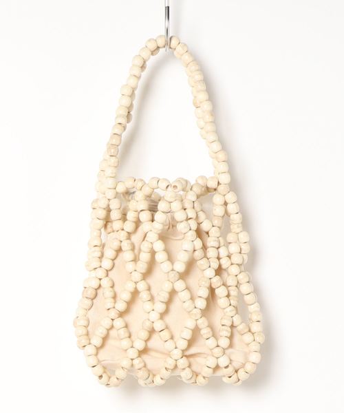 LOWRYS FARM(ローリーズファーム)の「ウッドビーズBAG 878728(ハンドバッグ・レディース・ブラウン/アイボリー・FREE)」の10枚目の写真