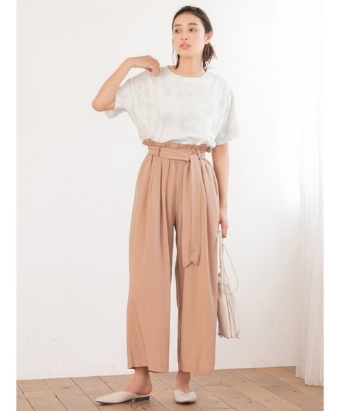 fifth（フィフス）の「ウエストリボンハイウエストパンツ（その他パンツ・レディース・カーキ/ベージュ・MEDIUM）」の2枚目の写真