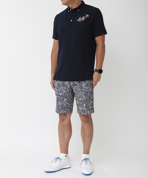 ZOY(ゾーイ)の「《ZOY》MENS パームリーフJAQショートパンツ(その他パンツ・メンズ・グリーン/ネイビー・79/82/85/88)」の3枚目の写真