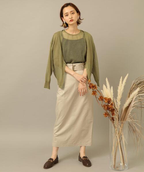 SENSE OF PLACE by URBAN RESEARCH（センスオブプレイスバイアーバンリサーチ）の「アンサンブルシアーカーディガン（ニット/セーター・レディース・ブラック/オリーブ/バーガンディー/ライトベージュ・FREE）」の13枚目の写真