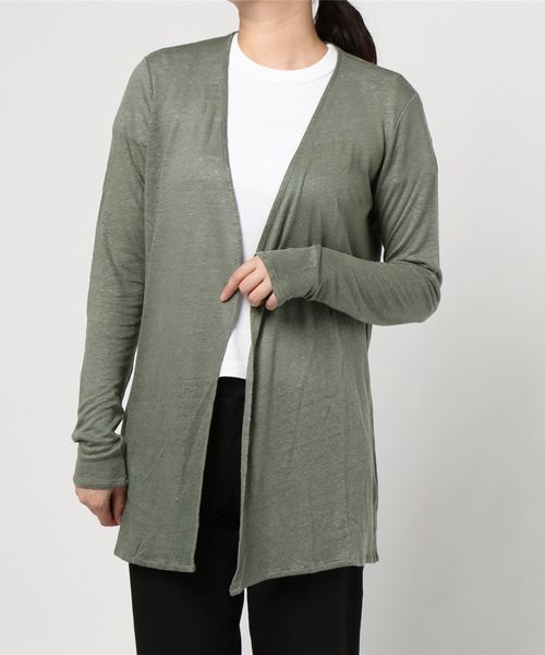 麻ニットカ ディガン カーディガン ボレロ トップス Majestic カーディガン ボレロ Majestic マジェスティック のファッション セール