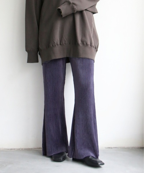 notch.(ノッチ)の「ベロアプリーツパンツ(その他パンツ・レディース・ブラック/ダークブラウン/ベージュ/パープル/ミント/ライトパープル・TM/M)」の5枚目の写真