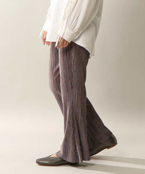 notch.(ノッチ)の「ベロアプリーツパンツ(その他パンツ・レディース・ブラック/ダークブラウン/ベージュ/パープル/ミント/ライトパープル・TM/M)」の6枚目の写真