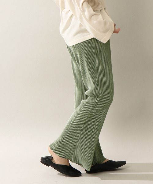 notch.(ノッチ)の「ベロアプリーツパンツ(その他パンツ・レディース・ブラック/ダークブラウン/ベージュ/パープル/ミント/ライトパープル・TM/M)」の4枚目の写真