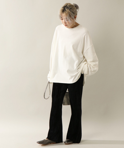 notch.(ノッチ)の「ベロアプリーツパンツ(その他パンツ・レディース・ブラック/ダークブラウン/ベージュ/パープル/ミント/ライトパープル・TM/M)」の9枚目の写真