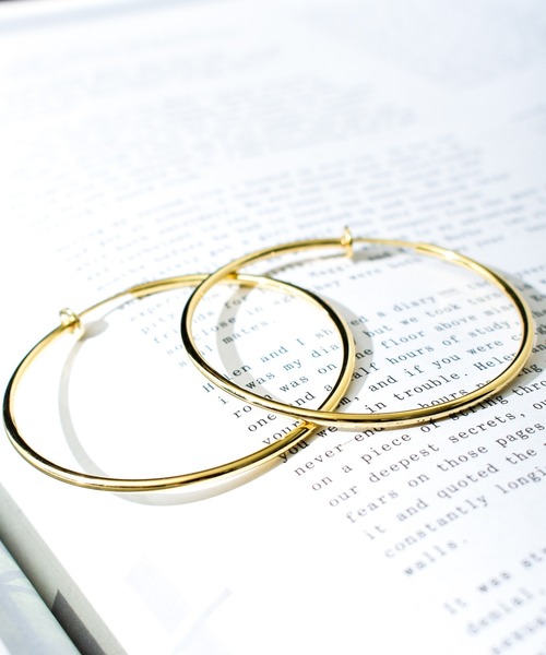 sunny branch（サニーブランチ）の「【Brass】55㎜フープイヤリング（イヤリング・レディース・シルバー/ゴールド・FREE）」の7枚目の写真