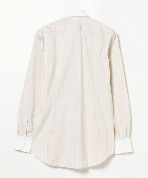 BRILLA per il gusto（ブリッラペルイルグースト）の「Brilla per il gusto / ピンストライプ ラウンドタブカラー シャツ（ビジネスシャツ・メンズ・ベージュ/イエロー/ミント・37/38/39/41/40）」の9枚目の写真