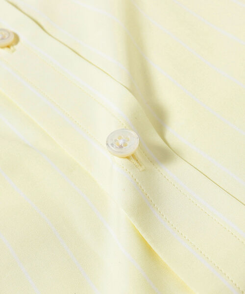 BRILLA per il gusto（ブリッラペルイルグースト）の「Brilla per il gusto / ピンストライプ ラウンドタブカラー シャツ（ビジネスシャツ・メンズ・ベージュ/イエロー/ミント・37/38/39/41/40）」の12枚目の写真