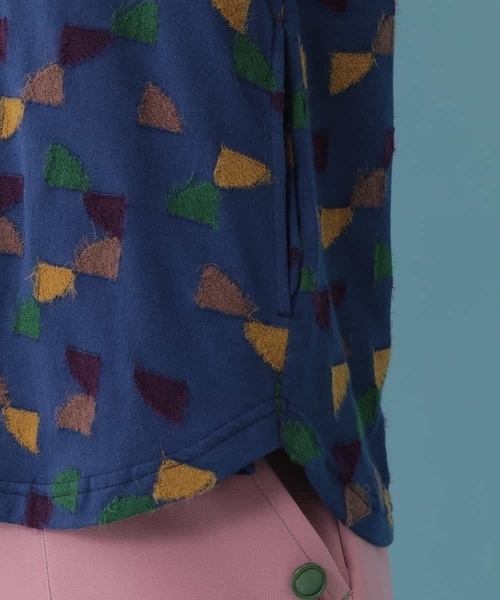Jocomomola（ホコモモラ）の「Triangulo　ジャカードカットソー（Tシャツ/カットソー・レディース・イエロー/ネイビー・40）」の10枚目の写真