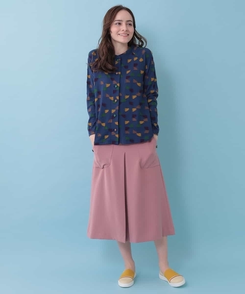 Jocomomola（ホコモモラ）の「Triangulo　ジャカードカットソー（Tシャツ/カットソー・レディース・イエロー/ネイビー・40）」の12枚目の写真