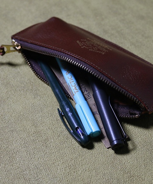 The Superior Labor ペンケースKurozan インディゴブルー TSL] Kurozan Leather Zip Pen Case // Indigo – Baum-kuchen