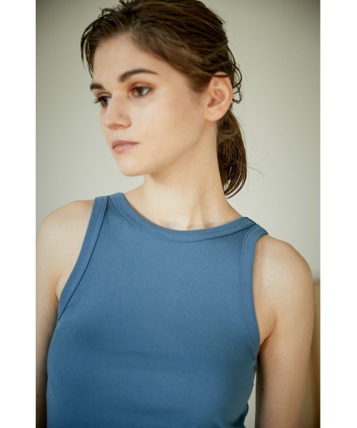 BLACK BY MOUSSY（ブラックバイマウジー）の「2way high twist tank top（2ウェイハイツイストタンクトップ）（タンクトップ・レディース・ブラウン/ブルー/ホワイト/ライトカーキ・FREE）」の9枚目の写真