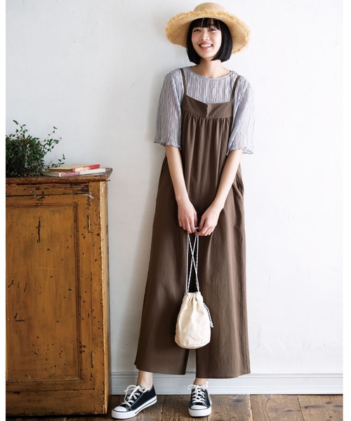 ５分袖シフォンプリーツブラウス