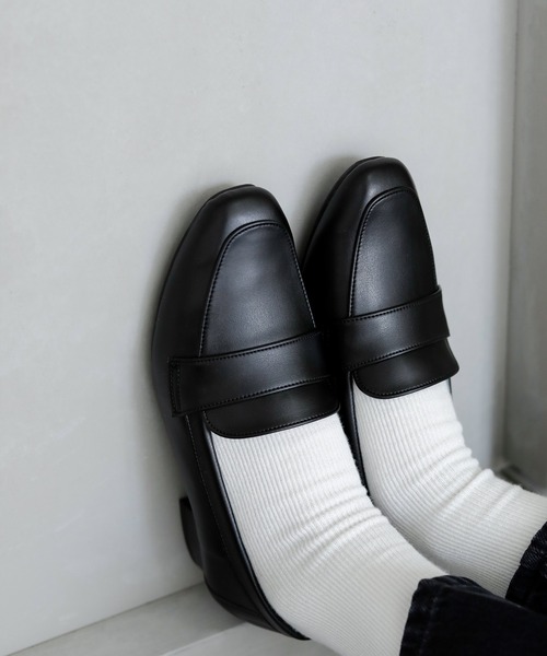 ベーシック スクエアトゥローファー【日本製】（ローファー）｜chocolates（チョコラテス）