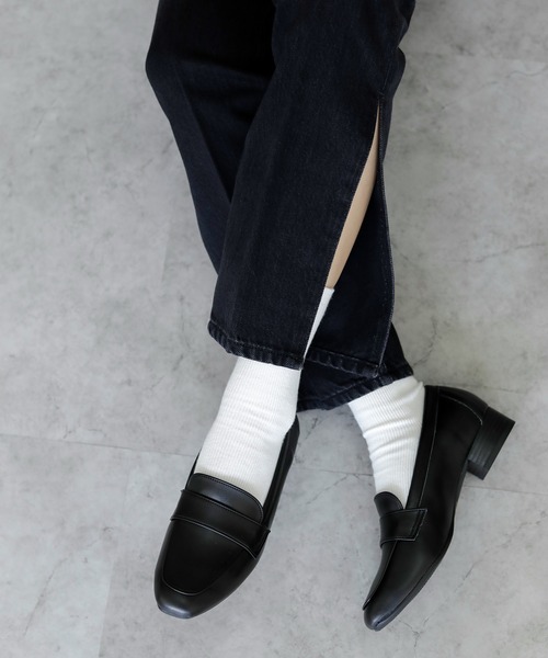 ベーシック スクエアトゥローファー【日本製】（ローファー）｜chocolates（チョコラテス）