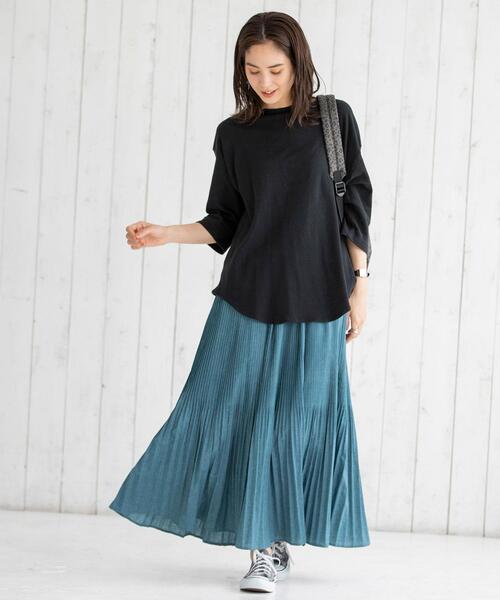 coen(コーエン)の「バックシャン半端袖カットソー(Tシャツ/カットソー・レディース・ライラック/ナチュラル/ブラック・FREE)」の22枚目の写真