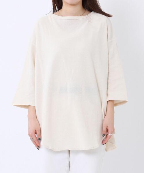 coen(コーエン)の「バックシャン半端袖カットソー(Tシャツ/カットソー・レディース・ライラック/ナチュラル/ブラック・FREE)」の20枚目の写真