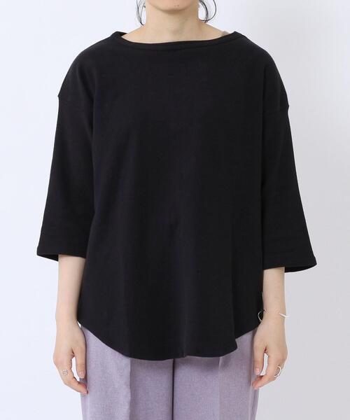 coen(コーエン)の「バックシャン半端袖カットソー(Tシャツ/カットソー・レディース・ライラック/ナチュラル/ブラック・FREE)」の21枚目の写真