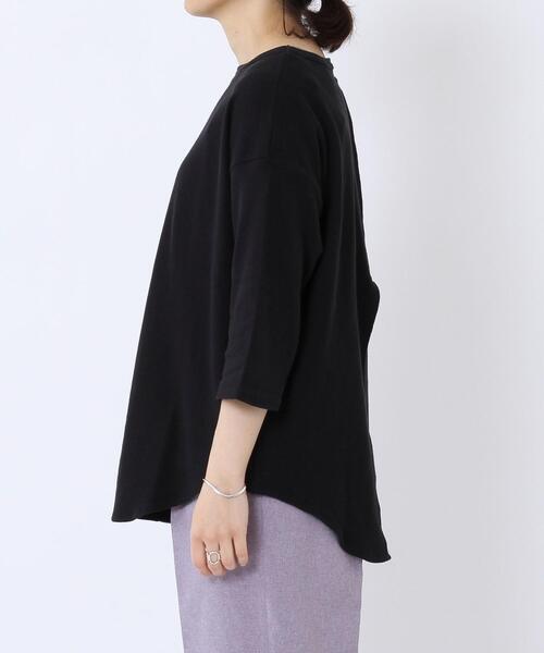 coen(コーエン)の「バックシャン半端袖カットソー(Tシャツ/カットソー・レディース・ライラック/ナチュラル/ブラック・FREE)」の11枚目の写真