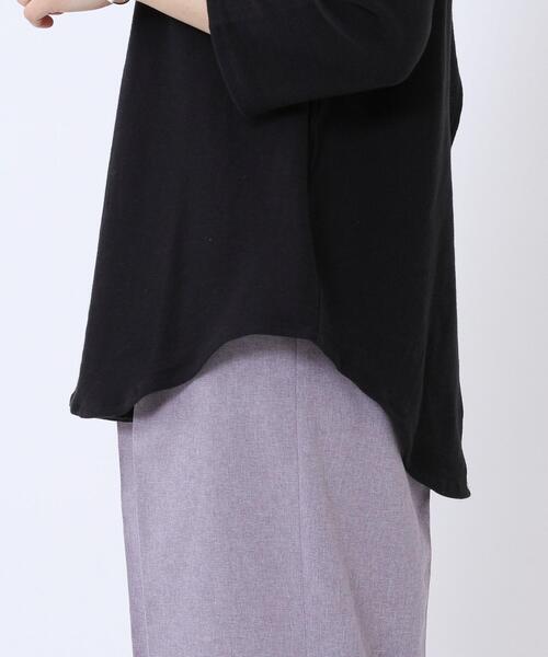 coen(コーエン)の「バックシャン半端袖カットソー(Tシャツ/カットソー・レディース・ライラック/ナチュラル/ブラック・FREE)」の13枚目の写真