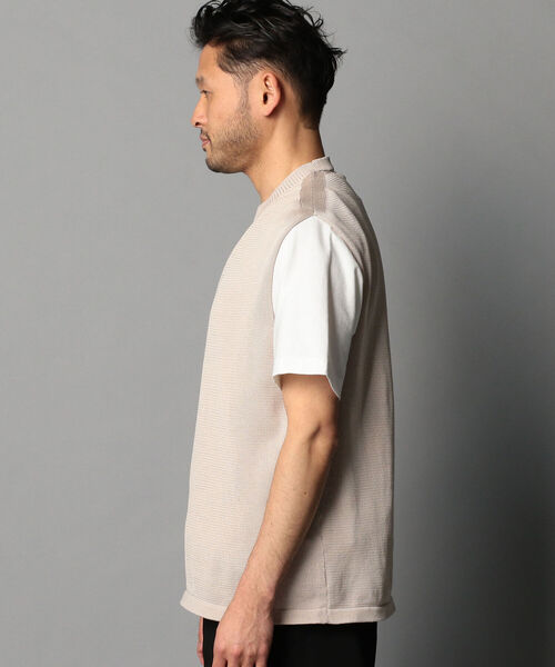 THIBAULT VAN DER STRAETE（ティボー・ヴァン・ダル・ストラット）の「【THIBAULT VAN DER STRAETE/ティボー・ヴァンダル・ストラット】5001 CREW NECK VEST（ベスト・メンズ・グレイッシュベージュ/ブラック/ブラウン・M/L）」の5枚目の写真