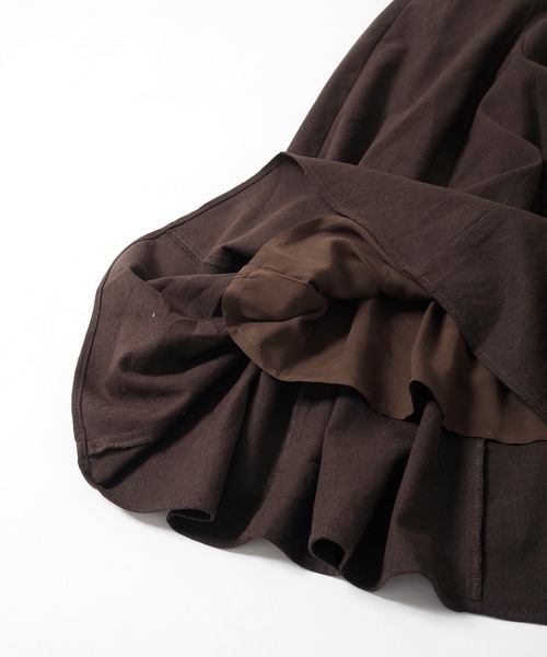 Crisp（クリスプ）の「ダブルサスペンダーフレアスカート（スカート・レディース・ダークブラウン/グレー・FREE）」の19枚目の写真