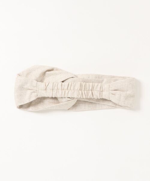 Samansa Mos2（サマンサ モスモス）の「綿麻クロスヘアバンド（ヘアバンド・レディース・キナリ/ベージュ・ﾌﾘ-）」の3枚目の写真
