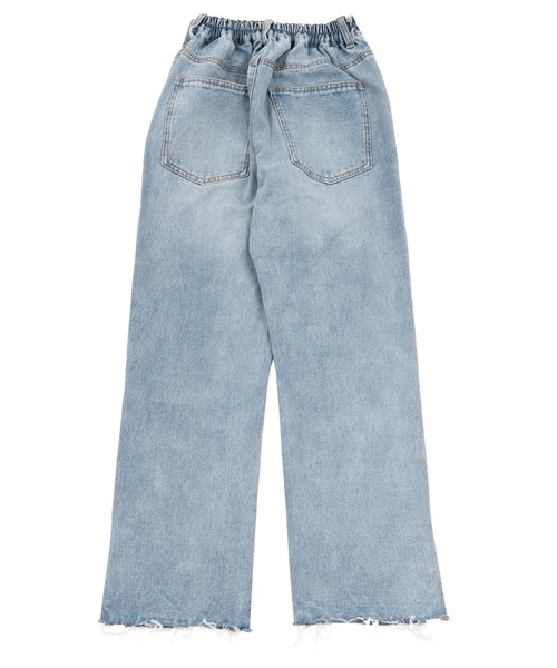 PUNYUS（プニュズ）の「スリットデニムパンツ（デニムパンツ・レディース・ライトブルー/インディゴブルー/ホワイト・1/2/4/3）」の12枚目の写真